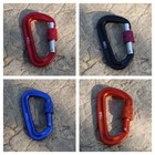 12kn Heavy Duty Locking Carabiner Clip Rock Climbing Hook Big Tree Rigging Swing