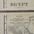 Antique 1901  2 Piece  Map Of Egypt 14   x11    Each