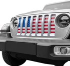 Hooke Road Wrangler Jl   Gladiator Grill Insert Flag Grille Mesh Bug Screen Defl
