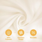 6 Pack Ivory Round Tablecloths 120 Inch - Circle Bulk Linen Polyester Fabric 