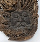 Vintage Hand Carved Asain Bamboo Root Depicting A Diety Or Zen Like Bodhidharma