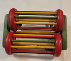 Vintage Playskool Wooden Push pull Toy With Marbles 1950s Missing Handle