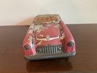 Rare 1950s Tin Convertible Car Pr-350 Germany   Friction Toy   Vintage Look