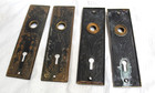 Lot Of 2 Sets Of  Door Plates Art Nouveau Style Copper And Brass   Black 5 5x1 5