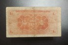 1941 Nd Hong Kong One 1 Cent Circulated Old Tiny Banknote King George Vi P-313a