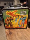 1976 Vintage Metal Lunchbox  Marvel Comic s Super Heroes With Thermos Bottle     