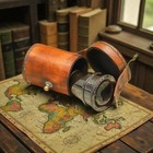 Vintage Brass Telescope With Leather Case   Nautical Spyglass  Personalized Gift