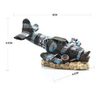 Crashed Fighter Plane Wreck Ruin Aquarium Decoration Fish Tank Artificial Craft