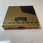 Vtg Volupte Grand Piano Powder Compact Rare With Puff Black   Gold Tone Case