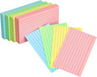 Colored Index Cards 3x5  200 Pack  Ruled Index Cards  Flash Cards 50 Pack