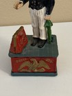 Vintage Uncle Sam Metal Cast Iron Working Mechanical Coin Bank
