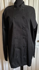 Chef Works Bastille Black Chef Coat Jacket Large Nwt Bast-blk-l Long Sleeve