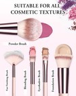 Makeup Brushes With Case  20pcs Travel Set-cylindrical Handle  Pink 