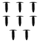 License Plate Holes Cover Clips 8mm Car Bumper Plug Push Clip   8pcs Black