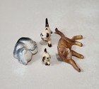 Hr Hagen Renaker Lot Of 4 Miniature Cat Kitten Figurines Sleeping Orange Siamese