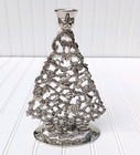 Godinger Candle Holder Christmas Tree Holiday Collection Silverplated Vintage