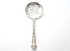 Sterling Silver Daisy Tomato Serving Spoon Floral R  Blackinton Co  1904 Antique