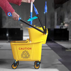 Sanitary Cleaning Kit  32 Liter Mop Bucket Cart And 67 Inch Cleaning Mop For Hom