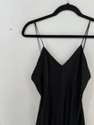 Victoria s Secret Y2k Silk Slip Gown Dress Black Sz Large Gold Label Hong Kong