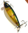 Vintage Shur Strike Injured Minnow Fishing Lure In Perch Color