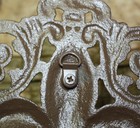 Huge Cast Iron Fleur De Lis Plaque Finial Garden Sign Home Wall Decor Rustic 