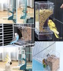 No Mess Bird Feeder Water Dispenser Set  Automatic Parrot Feeder Cage Accessorie