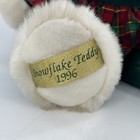 1996 Snowflake Teddy Bear Girl Dan Dee Christmas Plush Stuffed Animal Soft White
