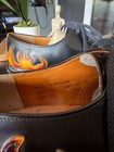 Tredair Flame Derby Shoes Uk 11 Made In England Black Leather Punk Goth Rare Chu