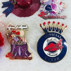 Red Hat Society Member Lapel Pin Brooch Lot - Queen Angel Snowman Bell