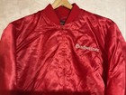 Vintage 80s Budweiser Satin Bomber Jacket Medium Anheuser Busch A   Eagle Usa