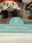 New Disney Baby 3 Piece Minnie Mouse Christmas Gift Set Plush Rattle Holiday