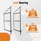 4pcs Universal Shipping Container Shelving Brackets Powder Coated 19 6  x59 3  
