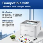 Fadsoon   4pk Dr223cl Drum Unit For Brother Hl-l3710cw L3290cdw Mfc-l3750cdw 