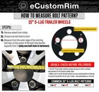 2-pack Trailer Tires On Rims St205 75r15 Lrd 15x6 5-4 5 Aluminum Black Wheel