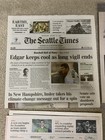 Ken Griffey Jr Ichiro Edgar Hall Of Fame Seattle Newspaper Lot  Seattle Mariners