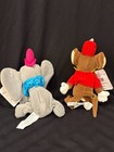 Disney Store Mini Bean Bag Plush - Dumbo Lot Of 2 - Vintage Nwt