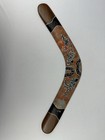Hand Painted Wood Australian Aboriginal Dot Art Return Boomerang Yarramunua 18   