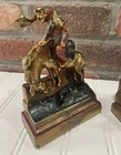 Very Rare Pair Of Armour Bronze Company Rodeo Bronco Statue Bookends Full Set