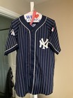 Vintage New York Yankees Mlb Baseball Pinstripe Starter Jersey Size Xl Mint