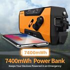 Emergency Solar Hand Crank Weather Radio 2000mah Power Bank Charger Flash Light