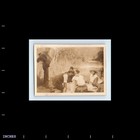 Old Vintage Photo Man Women Picnic Along Road Original Snapshot Picture