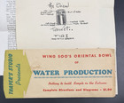 Thayer s Studio Wing Soo Oriental Water Bowl Production Vintage Magic Trick 1930