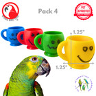 Bonka Bird Toys 2779 Pk4 Mini Smile Mugs Foot Talon Craft Part Parrot Cage Toys