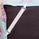 4pcs Adjustable Bed Sheet Grippers Elastic Straps Corner Fasteners