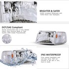 For 1993 1994 1995 1996 1997 Ford Ranger Pickup Chrome Headlights  signal Lamps
