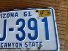 Vintage 1961 Arizona Grand Canyon State License Plate Matching Pair Set Dhc-955
