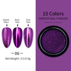 Purple Chrome Nail Powder Mirror Effect Metallic Dust Holographic Glitter Gla   