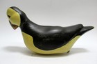 Vtg Primitive Hand Carved Puffin Decoy Folk Art Oregon Pnw W cracks
