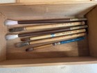 Vintage Chinese Calligraphy paint Brushes In Box