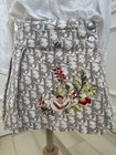 Baby Dior Oblique Monogram Pleated Skirt Floral Embroidery 2a